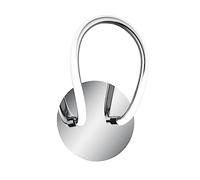 Reality, Applique, Bologna incl. 1 x LED,SMD,11,5 Watt,4000K,1300 Lm. Plastique, Blanc, Corps: Métal, Chrome L:15,0cm, H:26,0cm, P:15,0cm ,IP20,4000K
