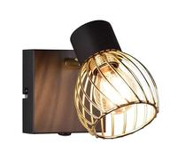 Reality Applique murale Ardon R81381080, métal noir mat/doré, sans 1x E14