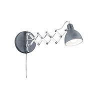 Reality, Applique, Scissor 1xE14, max.28,0 W metal, Couleur beton, Corps: metal, Couleur beton Ø:15,0cm, P:53,0cm IP20,Interrupteur de cordon,Montage au mur