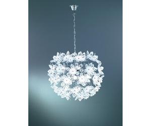 Reality Blowball Plafonnier Suspendu Moderne À 5 Lumières Blowball Chrome Gris