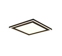 Reality Carus Carus Modern 33 Cm Carré Led Semi Plafonnier Noir Mat 3000 K Noir