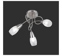 Reality Colmar Plafonnier Semi-Affleurant Colmar Moderne À 3 Bras Multiples, Nickel Mat Multicolore