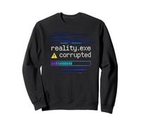 Reality Exe Corrupted Glitch Error Techcore Art Code Sweatshirt