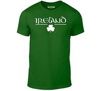Reality Glitch Ireland Men's T-Shirt (Bottle Green-X-Large)
