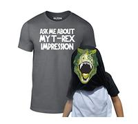 Reality Glitch Kids Ask Me About My T-Rex Flip T-Shirt (Dark Grey-3-4 Years)