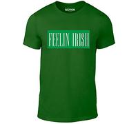 Reality Glitch Men's Feelin Irish St Patrick's Day T-Shirt (X-Large, Bottle Green)