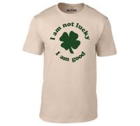 Reality Glitch Mens Im Not Lucky T-Shirt (Sand-Large)