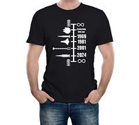 Reality Glitch Men's Spaceship Timeline Movie, Space, Sci FI and Science Inspired Funny Graphic T-Shirt (X-Large, Black), XL Homme