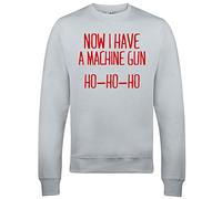 Reality Glitch Sweat Ho-Ho-Ho-Ho-Ho avec inscription « Now I Have a Machine Gun » - Gris - Large