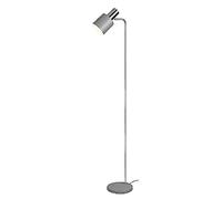 Reality, Lampadaire, Adam 1xE27, max.10,0 W Métal, Chrome, Corps: Métal, Gris L:22,0cm, L:35,0cm, H:153,5cm Interrupteur,IP20,Sans illuminant