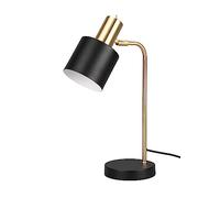 Reality, Lampe de table, Adam 1xE14, max.10,0 W Corps: Métal, noir or L:14,0cm, L:28,0cm, H:43,5cm Interrupteur,IP20,Sans illuminant
