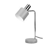 Reality, Lampe de table, Adam 1xE14, max.10,0 W Métal, Chrome, Corps: Métal, Gris L:14,0cm, L:28,0cm, H:43,5cm Interrupteur,IP20,Sans illuminant