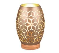 Reality Lampe de table Bidar R51571065, Metal Coffee, bois naturel, sans 1x E27