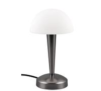 Reality Lampe de table Canaria R59561120, métal noir/chrome/doré, verre essuyé blanc, avec LED E14 de 4,9 watts, On/Off Touch