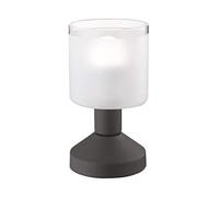 Reality, Lampe de table, Gral 1xE14, max.40,0 W Verre satiné, Transparent claire, Corps: metal, Rouille Ø:9,0cm, H:17,0cm IP20,ON/OFF Touch