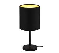 Reality, Lampe de table, Jerry 1xE14, max.40,0 W Corps: Métal, noir or Ø:13,0cm, H:28,5cm Interrupteur de cordon,Sans illuminant