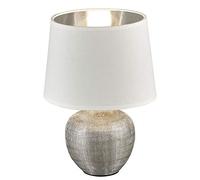 Reality Lampe de table LUXOR R50621089, céramique, E14, argent, 18 x 18 x 26 cm