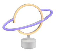 Trio-Leuchten Lampe de table Planet – LED SMD 1,6 W 20 lm, plastique blanc, USB, interrupteur, IP20