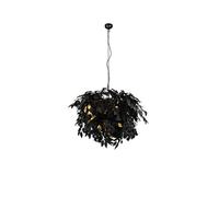 Reality Leavy Plafonnier Suspendu Leavy Modern À 4 Lumières, Noir Mat Multicolore