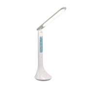 Reality LED Lampe de bureau Patty R52311101, plastique blanc mat, LED 4 Watt incluse, batterie, USB-C, réveil, affichage de la date et de la température