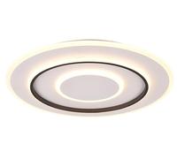 Reality LED plafonnier Jora R64303931, métal blanc mat, plastique, LED 55 Watt incluse, télécommande