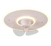 Reality LED Plafonniers Fan Nybro R64133131, Métal Blanc Mat, avec LED 30 Watt, Ventilateur 20 Watt