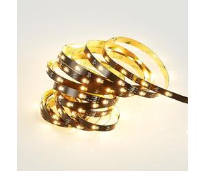 Reality LED Stripe Chip R65565102, plastique noir, LED de 17,5 watts incluse, raccourcissable de 500 cm, télécommande