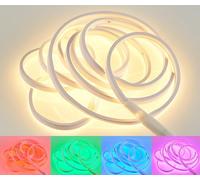 Reality LED Stripe Neon R65583100, plastique blanc, avec LED RGB 14 watts, raccourcissement de 300 cm, télécommande