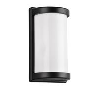 Reality Leuchten Applique murale d’extérieur Puelo R21186132, aluminium moulé sous pression noir mat, abat-jour en plastique blanc, excl. 1x E27