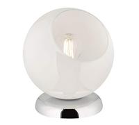 Reality Leuchten Clooney R50071001 Lampe de table en métal chromé et verre blanc brillant 4 x E27