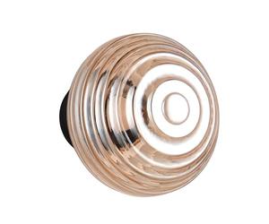 Reality Leuchten Earl R27771113 Applique murale LED sur batterie, en métal noir mat, verre ambré, avec LED 1,5 W, 4 touches tactiles