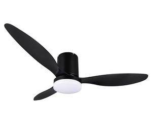 Reality Leuchten Fan GÖTEBORG R64202131, noir mat, metal, 25W, 2700-6500K, 2500lm, télécommande incluse, dimmable, Lumière de nuit