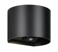Reality Leuchten Genie R24161632 Applique murale LED d'extérieur à batterie en plastique noir mat avec LED 1 W et détecteur de mouvement