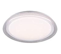 Reality Leuchten Heracles R62371200 Plafonnier LED en plastique Blanc avec LED 24 W Effet Starlight Télécommande
