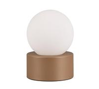 Reality Leuchten Lampe de table Countess R59051065, métal café, verre blanc mat, ex 14