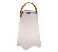 Reality Leuchten Lampe de table extérieure LED avec fonction refroidisseur à champagne Jamaica R55086101 en plastique blanc haut-parleur Bluetooth RGBW LED changement de couleur