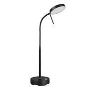 Reality Leuchten Lampe de table LED MORENO R54561132, Métal Noir mat, LED 3 Watt, Batterie avec station de charge, Capteur Variateur, Couleur de la lumière réglable