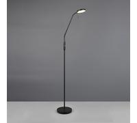 Reality Leuchten Lampadaire LED MORENO R44561132, Métal Noir mat, LED 3 Watt, Batterie avec station de charge, Capteur Variateur, Couleur de la lumière réglable