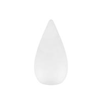 Reality Leuchten Palmas R55101101 Lampe de table d'extérieur à batterie en plastique blanc avec LED à changement de couleur 1,5 W Télécommande incluse Hauteur 38 cm