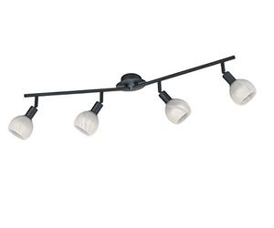 Reality Leuchten Plafonnier Brest R80594032 - Métal rouillé et verre albâtre - 4 ampoules E14 non incluses