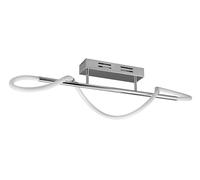Reality Leuchten Plafonnier LED Argos R62361106, métal chromé, plastique blanc, LED 28 Watt incluse, variateur d’intensité