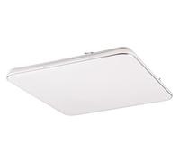 Reality Leuchten Plafonnier LED Blanca R64144201, plastique blanc mat/chrome, avec LED 46 Watt, variateur d’intensité