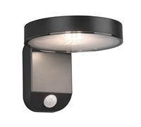 Reality Leuchten Posadas R22251142 Applique murale d'extérieur LED en plastique avec détecteur de mouvement LED 4,5 W Anthracite