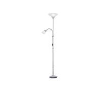 Reality leuchten r4393-87 lampadaire/liseuse 1x e27 + 1x e14 argent/vasques blanches