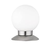 Reality Leuchten R52551907 Princess Lampe de Table, Verre, Integriert, 3 W, Nickel Mat, 10 x 10 x 13 cm