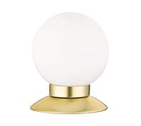 Reality Leuchten R52551908 Princess Lampe de Table, Verre, Integriert, 3 W, Laiton Mat, 10 x 10 x 13 cm