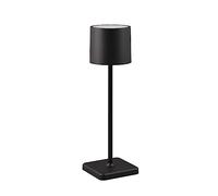 Reality Leuchten R54096132 Fernandez R54096132 Lampe de table d'extérieur LED avec batterie 1,5 W et station de charge, Noir