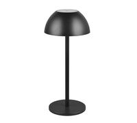 Reality Leuchten R54106132 Ricardo R54106132 Lampe de table d'extérieur à batterie en plastique noir mat avec 4 LED 1,7 W