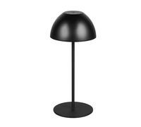 Reality Leuchten R55601132 Ortiz Lampe de table d'extérieur à batterie en plastique noir mat avec LED 2 W On/Off Touch