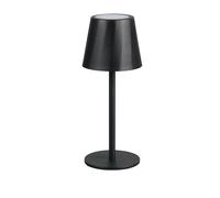 Reality Leuchten R55961132 Diaz R55961132 Lampe de table d'extérieur à batterie en métal noir mat avec LED 1,6 W Couleur de la lumière réglable 4 positions tactiles